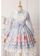 Strawberry Witch Blueberry Dolly Collar Long Sleeve One Piece